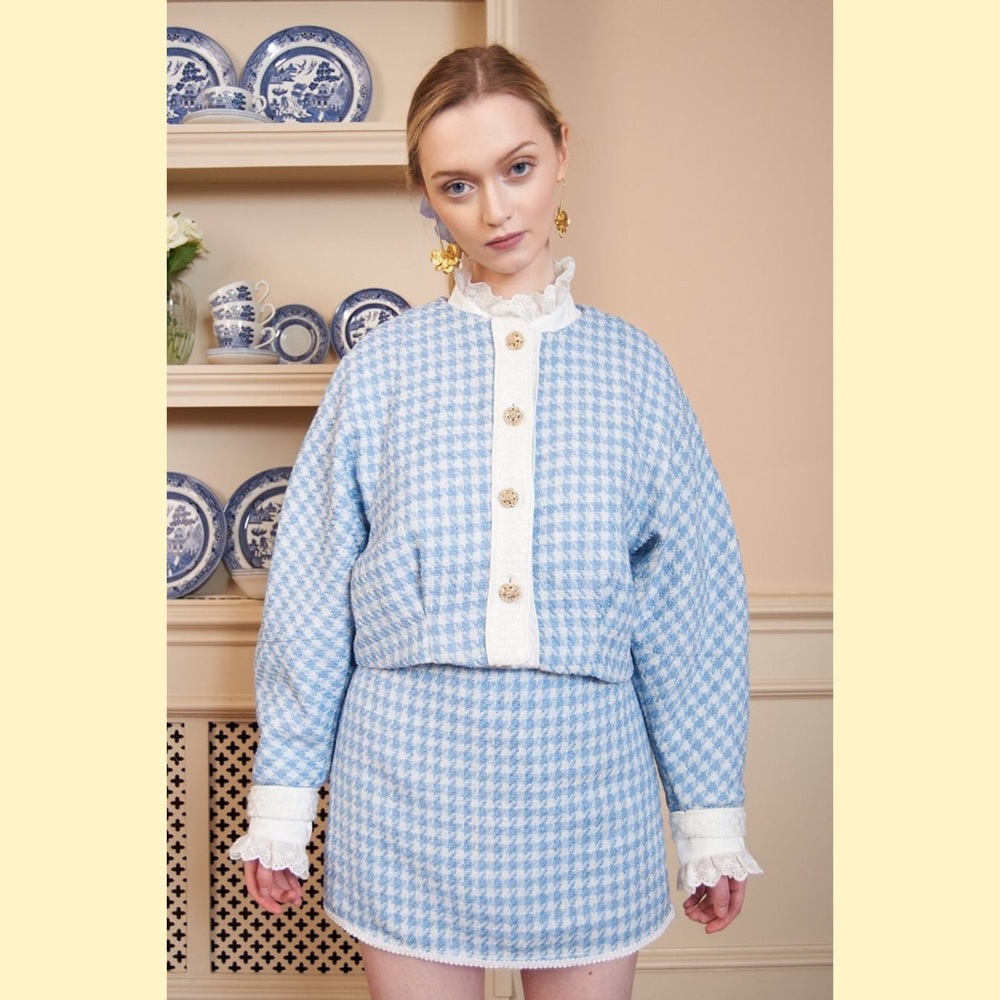 SISTER JANE BLUE WILLOW TWEED JACKET